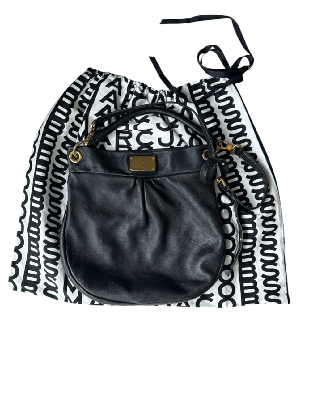 Marc Jacobs Classic Q Hillier Hobo Bag in Black Pebble leather GUC w/Dust Bag